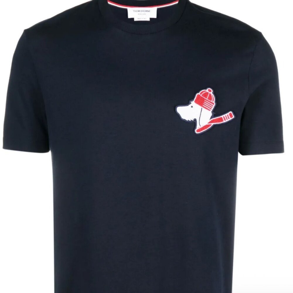 Thom Browne Hector-patch short-sleeve T-shirt